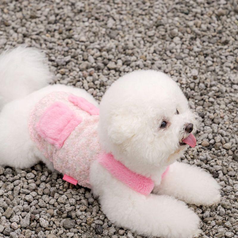 SALTYHEARTY Eco-fur Pocket One-Piece PINK