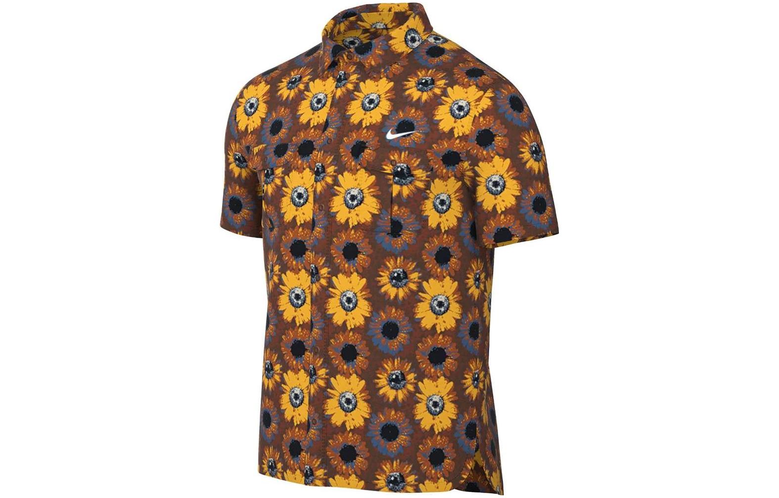 Nike Shirts Men s Brown Lapel Moderate Other FD7849-072 M