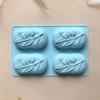 4 Cavities Oval Olive Tree Silicone Soap Mold DIY Soap Making Kits Handmade Cake Candle Mold Gifts Craft Supplies Home Decor