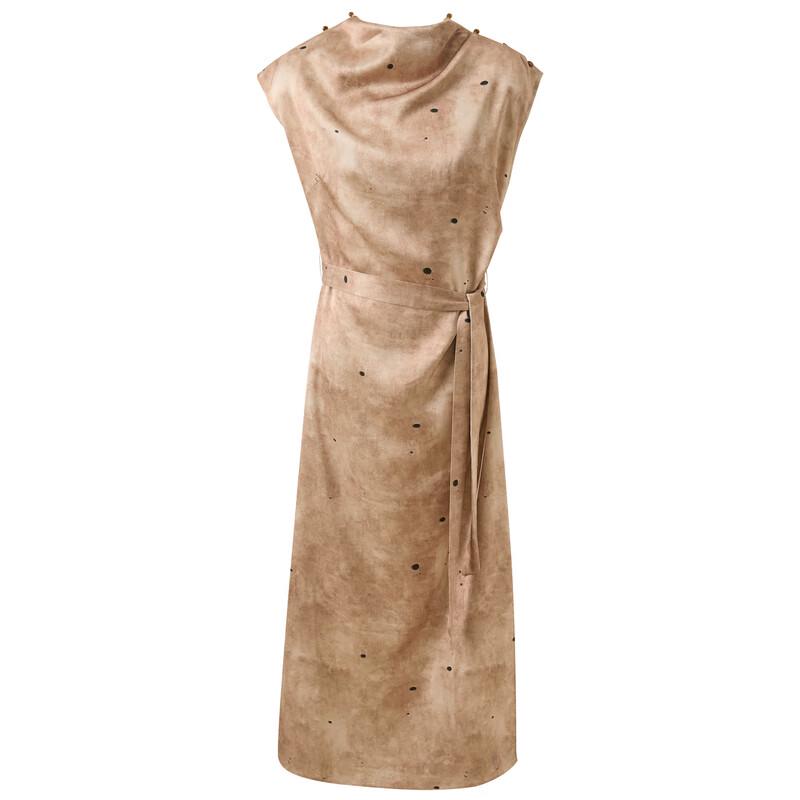 Sancai Danyan Shuyu Neues Chinesisches Stil Gürtel-Langkleid