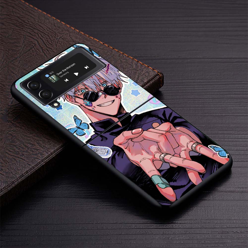 Kaisen J-Jujutsu Gojo Satoru Phone Case For Samsung Galaxy Z Flip3 Flip4 Flip5 Flip6 Flip7 For Z Flip 7 6 5 4 3 5G Hard Folding