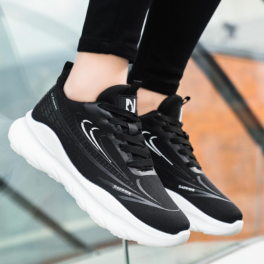 Douyin live stream running shoes, new fish silk mesh breathable running shoes, ultra-light soft-soled casual sports shoes, single shoes