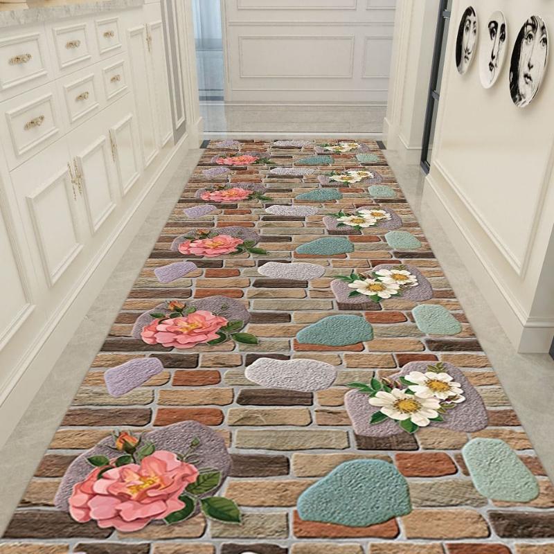 3D Carpet Living Room Carpet Bedroom Hall Entrance Hallway Mat Kitchen Non-slip Carpet