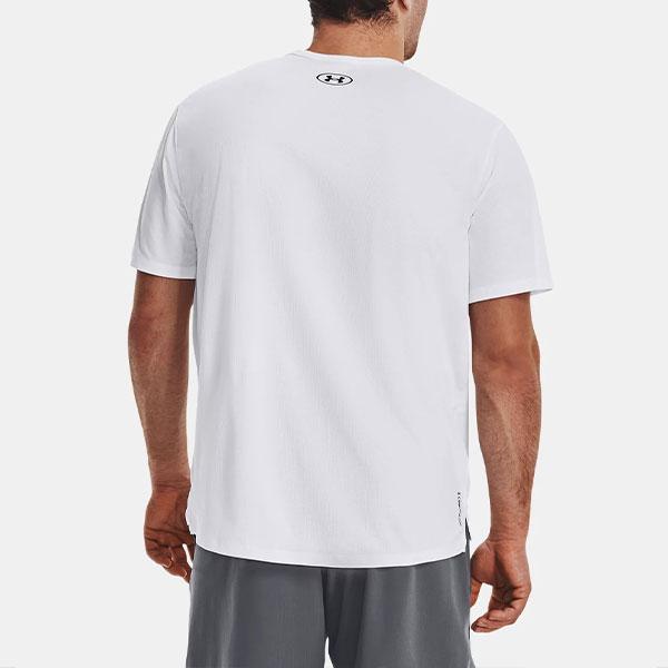 Under Armour CoolSwitch Letter Print Loose Fit Crew Neck T-Shirt Men Tops White 1370362-101
