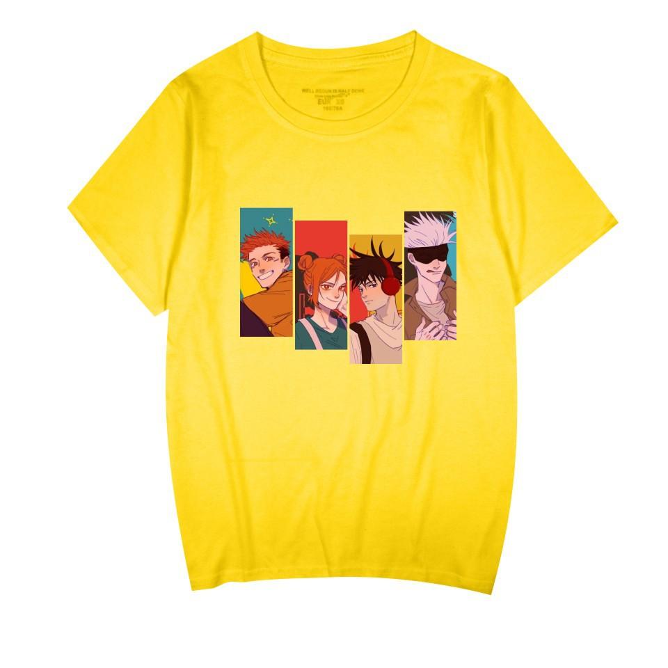 

Funny Cartoon Jujutsu Kaisen T Shirt Cool Men s Tshirt O Neck Casual Unisex Streetwear Anime Fashion Tee Camisetas Ropa Hombre XXS жовтий
