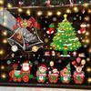 Santa Claus and Tree Window Cling Decorations for Christmas
