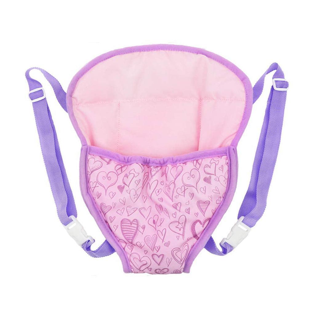 Baby Plush Carrier Backpack Doll Accessories Front/Back Carrier With Straps Fits 15 To 18 Inch Dolls