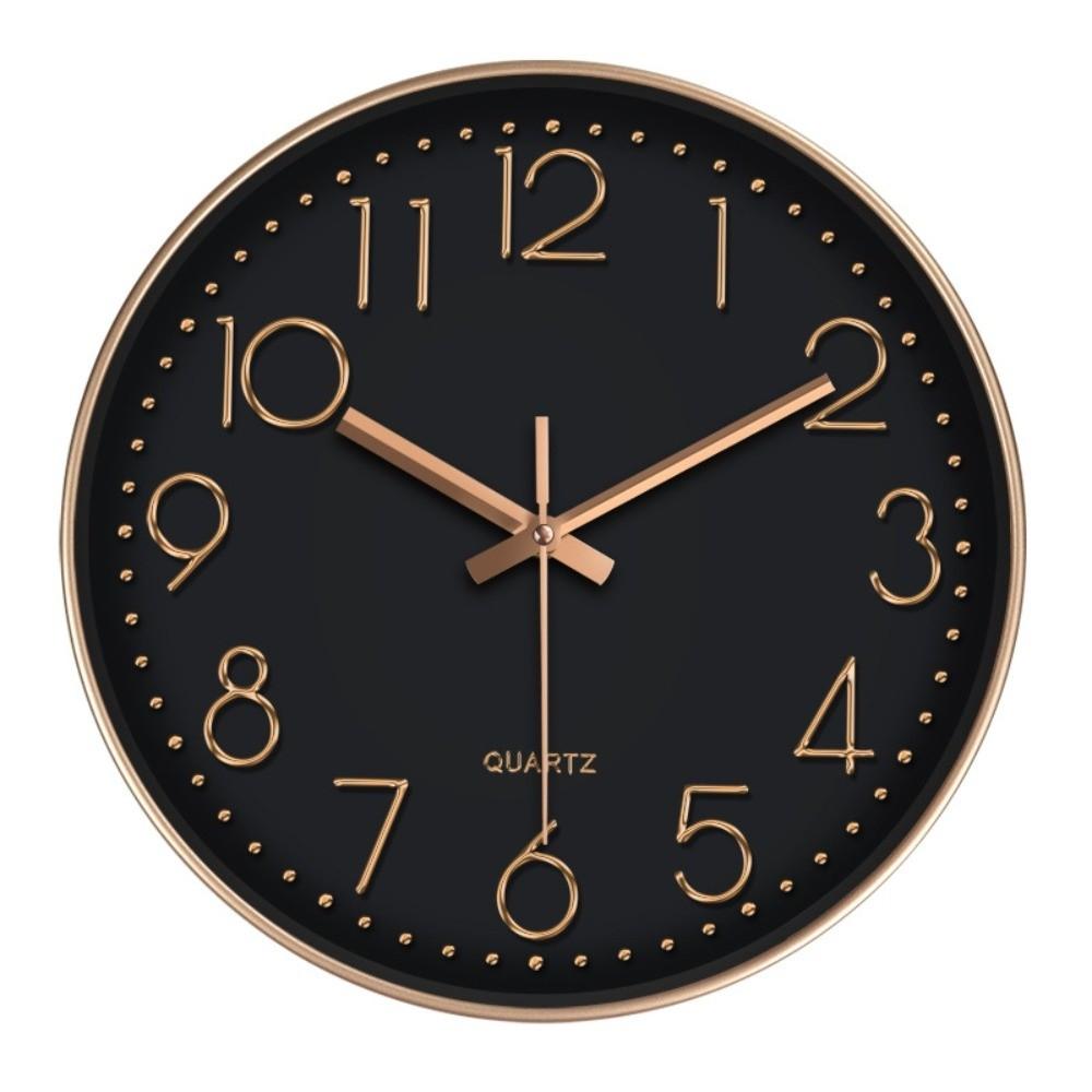 Multi-color Nordic Wall Clock Non-Ticking Wall Electronic Time Fashion Round Hanging Clock  Home
