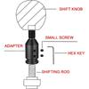 TOMALL Universal Aluminum Shift Knob Adapter M12X1.25 for Non Threaded Shifter Car Adapter Accessories Compatible with BMW Mini etc. (Black)