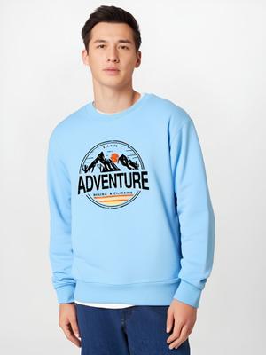 Mountain Peak Pattern Men's Round Neck Sweatshirt Man Casual  Long Sleeve Pullovers Large Size