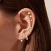 Nonallergenic Blocky Zirconia Ear Posts Set Surgical Steel Thin Jewelry For Sensitive Hearing Multiple Styles