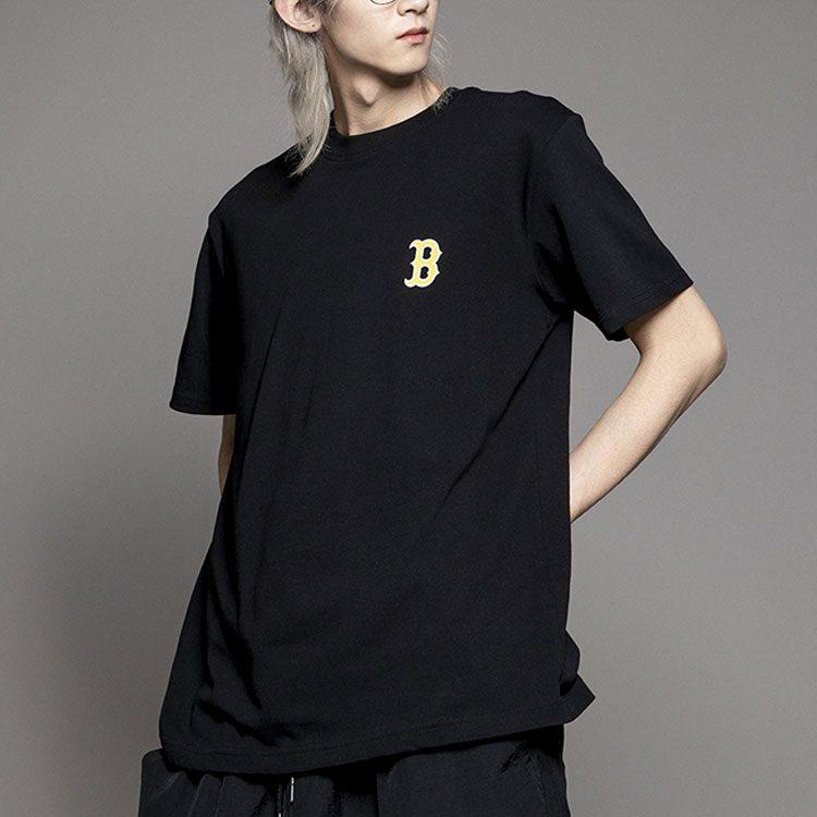 MLB T Shirts Unisex Black Crew Neck Moderate Straight Fit 31TSC7131-43L