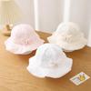 Schattige Kant Strik Baby Emmerhoed Zomer Baby Meisjes Vissershoeden Buiten Breedgerande Zonbescherming Pet