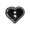 Semicolon Your Story Isn't Over Enamel Pin Motivational Quotes Black Heart Metal Brooch Lapel Badge Jewelry Gift For Friends