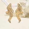 European and American Style Earrings, Fashionable Leaf Design Versatile, Light Luxury Earrings for Women