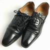 Roberta Valentino Made in Japan Semi Brogue Cap Toe Business Shoes Black Size 24.5 Men's(USED)