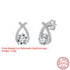 Effie Queen Genuine 925 Silver 14k Gold Round Cut Moissanite Stud Earrings Simple Jewelry for Women Wedding Party Banquet MOE12
