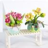Diy Hand-assembled Flower Buildingblocks With Small Pieces, Everlasting Hand-held Flower Toys