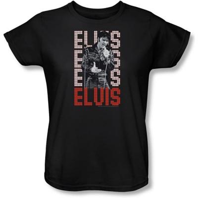 ELVIS PRESLEY - Womens 1968 T-Shirt In Black, Size_ Large, Color_ Black