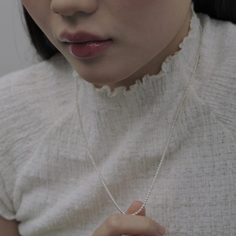 

Less is more silver oval ball necklace free