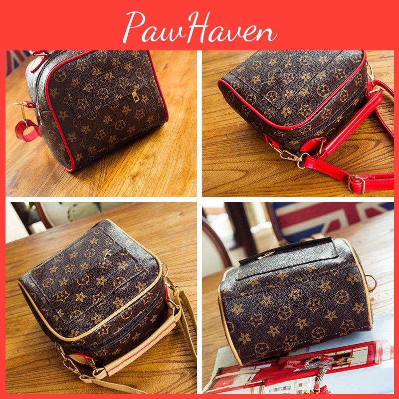 Fashionable Retro Pu Leather Shoulder Bag With Elegant Lock Design For Women
