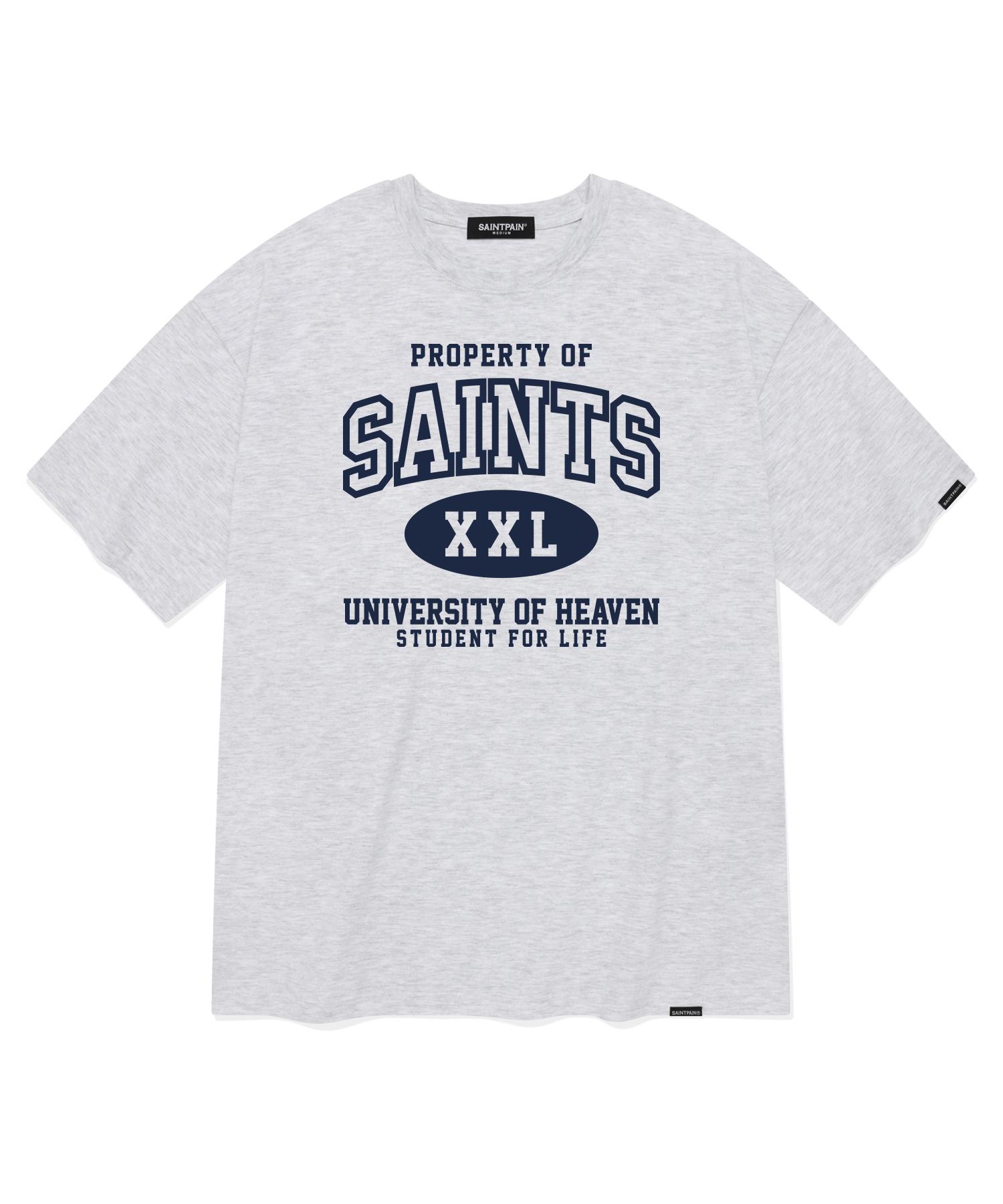 Saint Pain Sp Xxl Logo Short Sleeve T-Shirt - Ash Melange Ash Melange/L