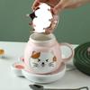 Crown Mobile Phone Holder Mug, Cartoon Cat Ceramic Cup, High-value Girl Water Cups, Gift Drinkware