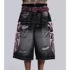 RogueWave Streetwear Y2K Popular Denim Shorts Tassels Design Vintage Shorts Man Hip Hop Fashion Harajuku Punk High Waist Wide Leg Pants