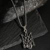 Trident Alloy Necklace - European & American Viking Style in Thai Silver Retro Design