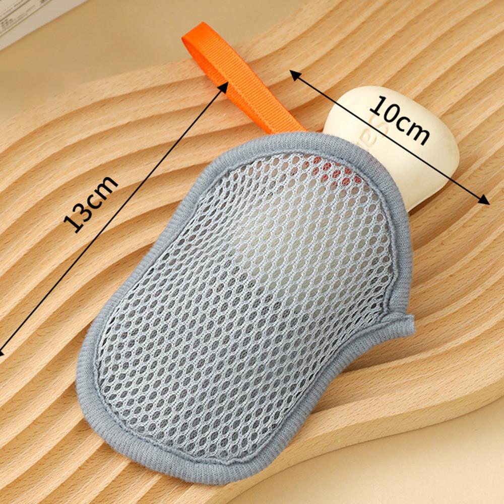 

Soap Bag with Lanyard Bathing Dedicated Household Portable Double-sided Foaming Net for Washing Face серый