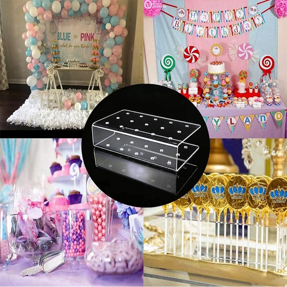 15 Hole Acrylic Candy Display Durable Display Holder New Cake Pop Stand  Wedding Party Birthday