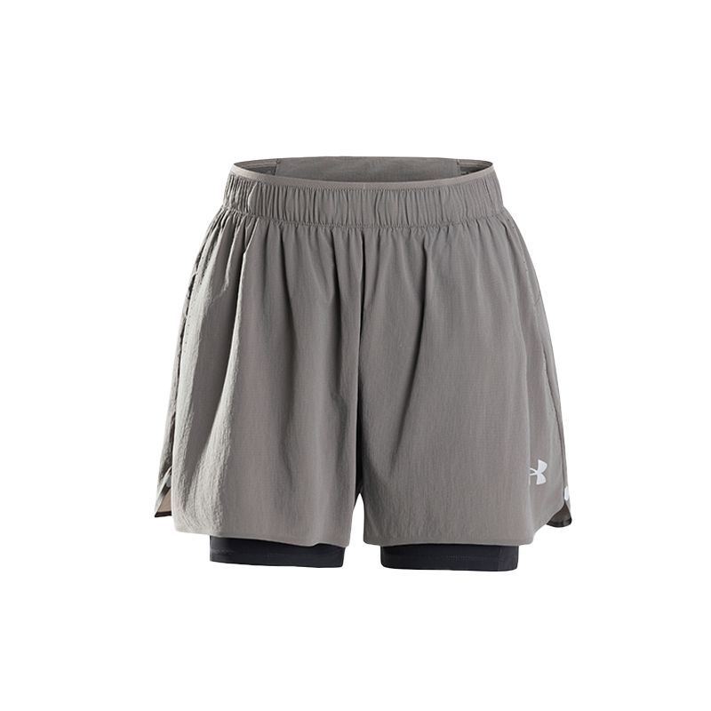 

Under Armour Trail Running Series UPF50+ Two-In-One Fitness Breathable Sun Protection Cool Feel Three-Quarter Sports Shorts Women shorts 15224223-0136 2XL