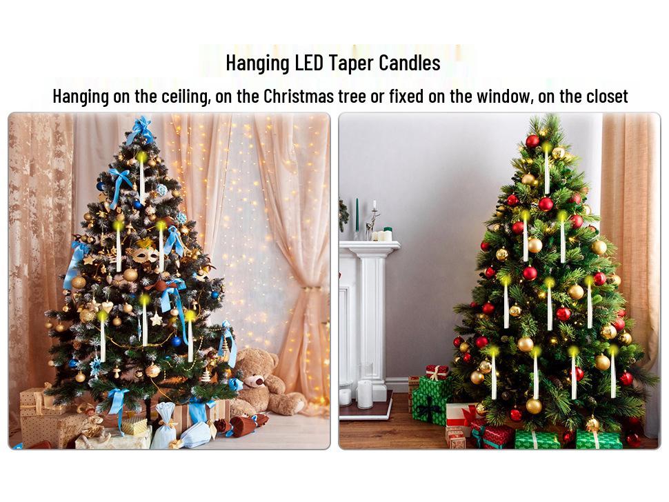 Floating LED Christmas Candle Lights for Tree and Magic Wand Decorations