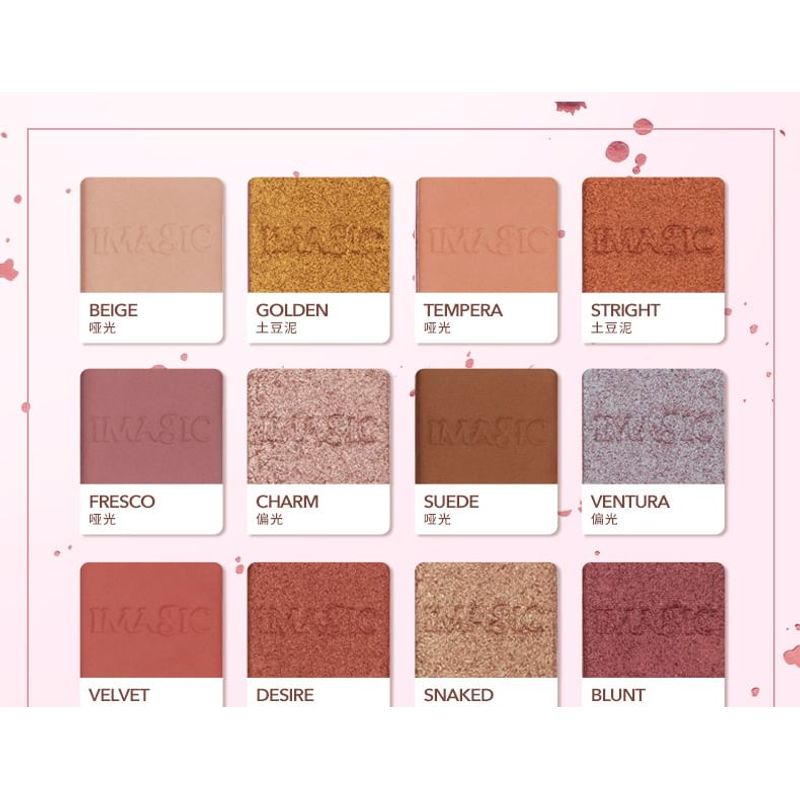 IMAGIC - 16 Colours Pink Pop Eyeshadow Palette