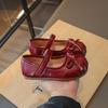 Girls shoes leather shoes silver princess shoes baby children bow show doll shoes soft sole spring and autumn single shoes