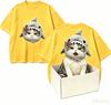 Cute cat Gift T-shirt Men Women Harajuku Oversized Unisex Short Sleeve Streetwear high quality Couples hot product Comfortable