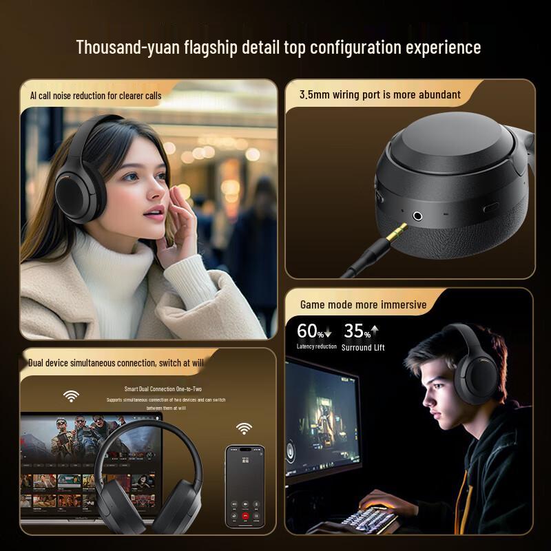 Viken XM Series 2025 Active Noise Cancelling Over-Ear Bluetooth Headphones