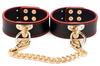 Maestro Black and Red Faux Leather Handcuffs - Generic - Handcuffs