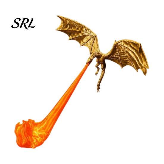 Fantasy Book Nook Light Dragon Bookshelf with LED Flame Effect, Shelf Decor, Cozy Nighttime Atmosphere Lamp Flying Display Ornament for Study