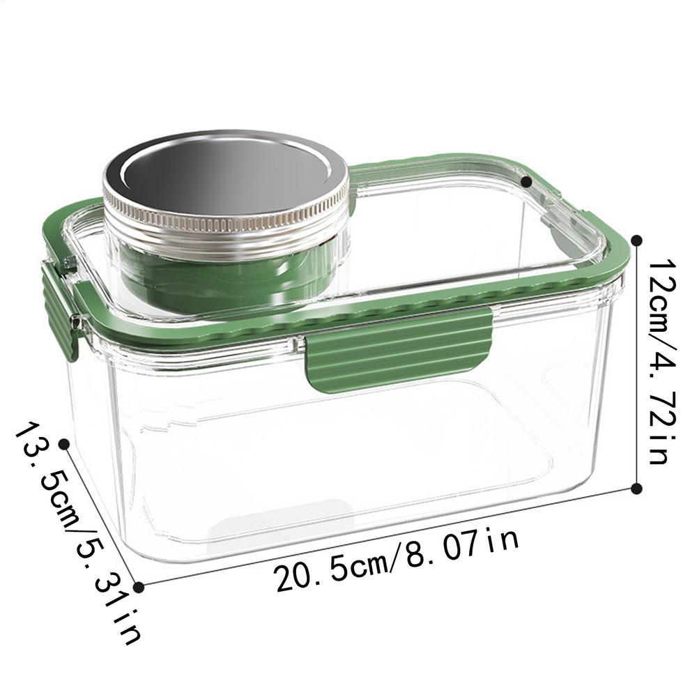 Food Storage Container Fresh-keeping Box Salad Storage Tool Lunch Container with Seasoning Box for Office And Travel Convenient