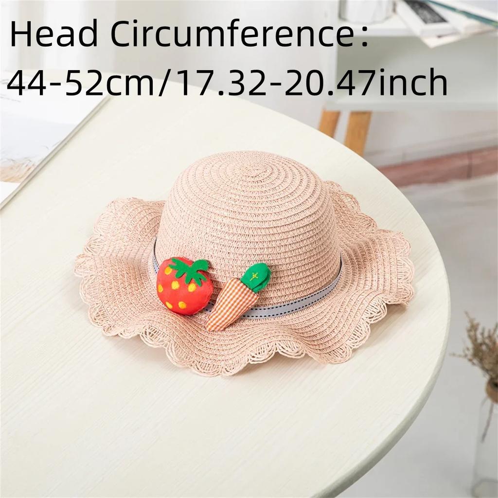 Outdoor Hats Suffolk Fishing Hats Hiking Summer Straw Hat Children Sun Hat Flower Holiday Beach Cap Girl Breathable Beach Hats