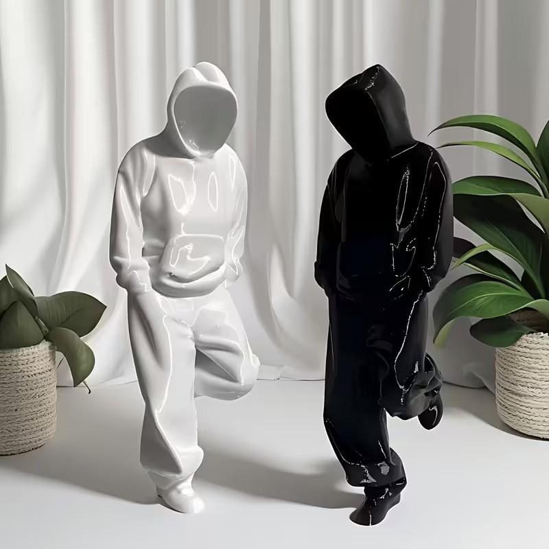 1/2 Stück 3D-gedruckte Figur des gesichtslosen Denkers, Heimdeko, Wohnzimmerdekoration, Bastelbedarf, Ornamente, Accessoires