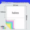 241-Pin Four-Part Computer Printing Invoice Paper - 1000 Sheets, Two-Fold & Three-Fold