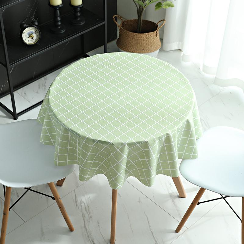 Round Table Tablecloth Pvc Dining Table Cloth Waterproof, Oil-Proof, Anti-Scalding And Leave-In Household Coffee Table Small Round Tablecloth