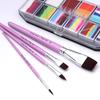 10x Paint Brush Set Oil Painting Brushes Watercolor Paint Brush Nylon Hair Paint Brushes Detail Paint Brush for Face