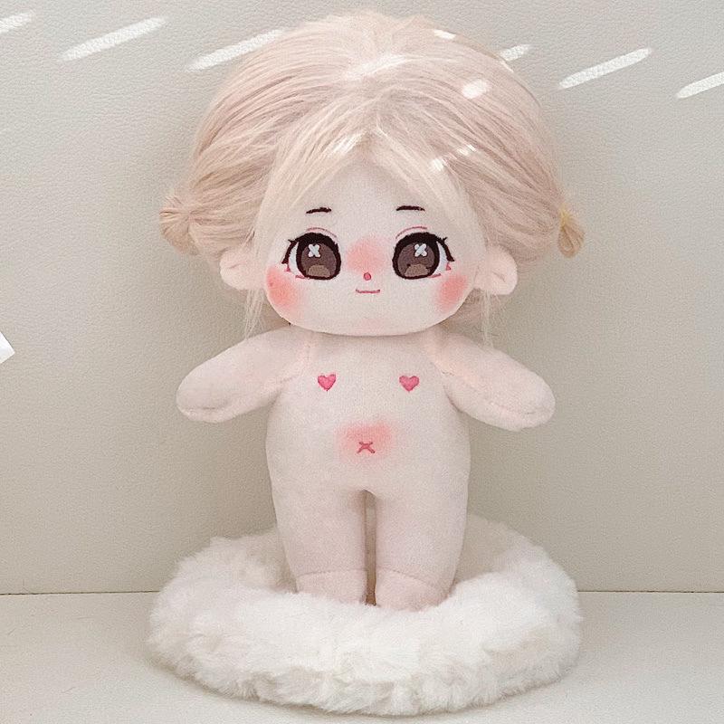 Plüschpuppe mit krausem Haar, mit wechselbarer Kleidung und Zubehör