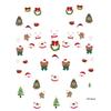 Autocollants pour ongles de Noël mignons 5D: Ours Blanc, Bonhomme en Pain d'Épice, Rennes, Dessin Animé, Bricolage, Autocollant
