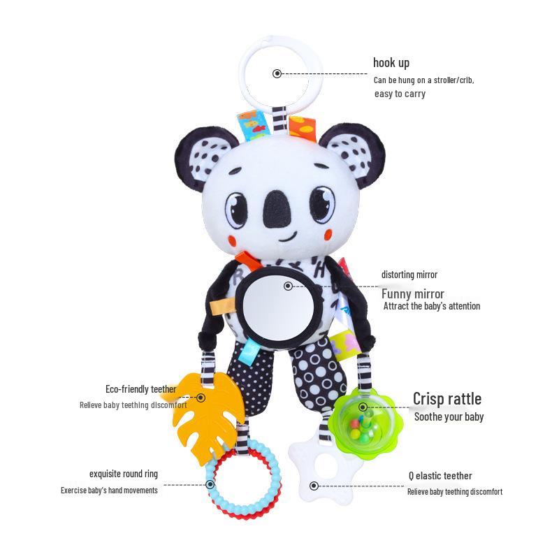 

Аипинци Черно-белый мобиль с коалой для малышей с прорезывателем