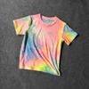 Kids Baby Boys Girls T-shirt Sweet Gradient Color Short Sleeve Printed T-shirt