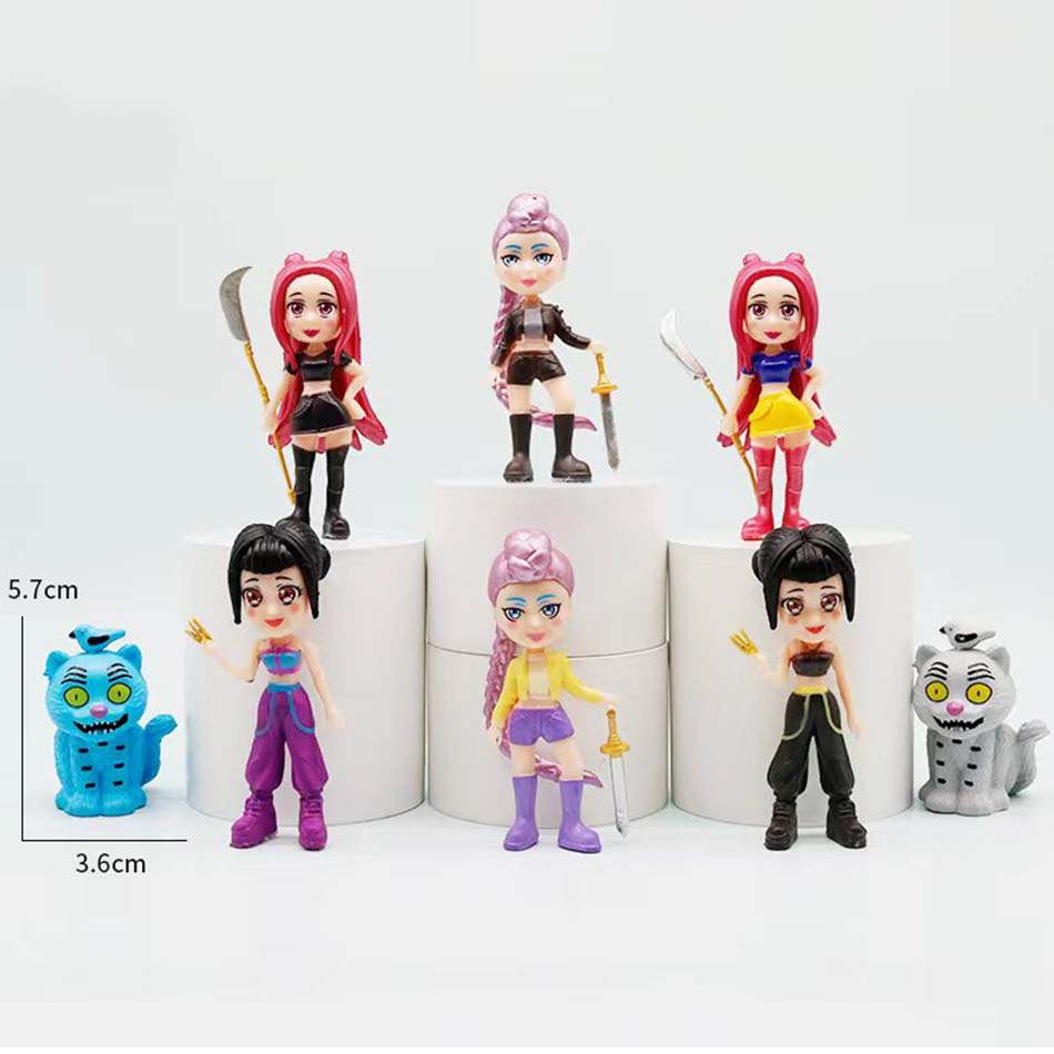 Anime k pop demon hunters Figure Model Toy Cartoon Gaming Peripherals Desk Decoration Collection Figures Model Toy For Kid Gift